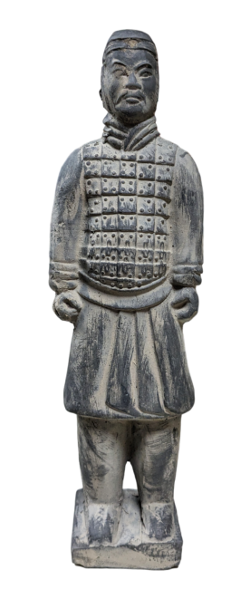 Posąg czarnego rycerza z terakoty 22 cm