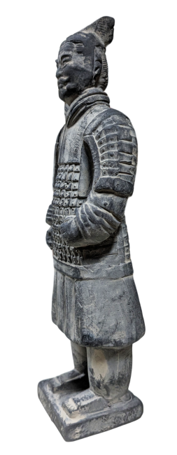 Posąg Czarnych Wojowników w zbroi z terakoty 22 cm