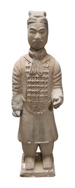 kadzidło i Antyczni kolorowi wojownicy z terakoty ze statuą w zbroi 26 cm