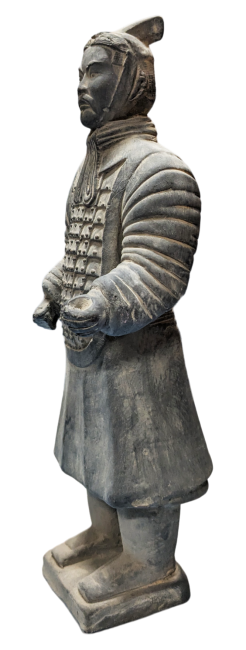 Posąg Czarnych Wojowników w zbroi z terakoty 26 cm