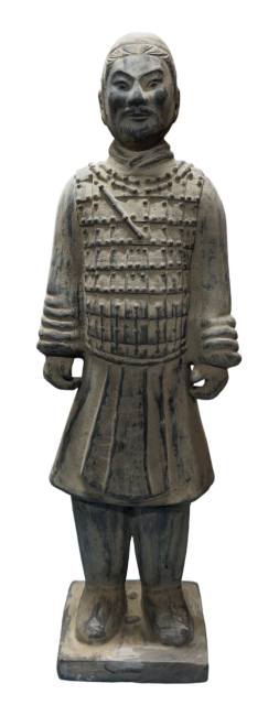 Posąg czarnego rycerza z terakoty 50 cm