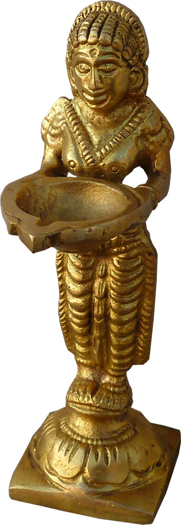 Świecznik Nag Kanya Deepak Brązowy 13 cm