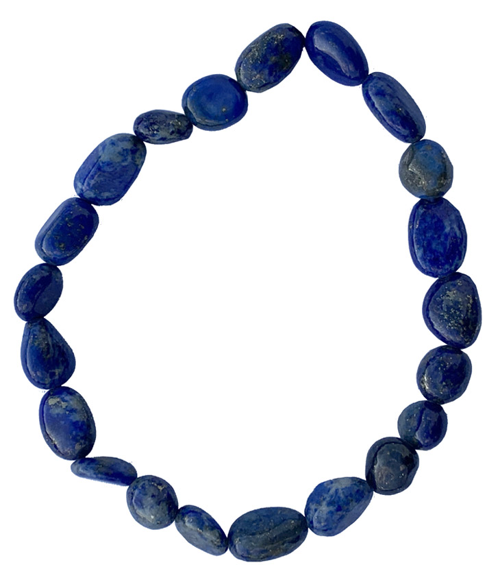 Bransoletka z lapisu lazuli z walcowanymi kamieniami