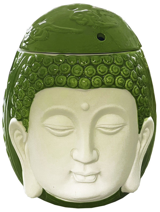 Ceramiczny palnik olejowy zielona głowa Buddy 14cm