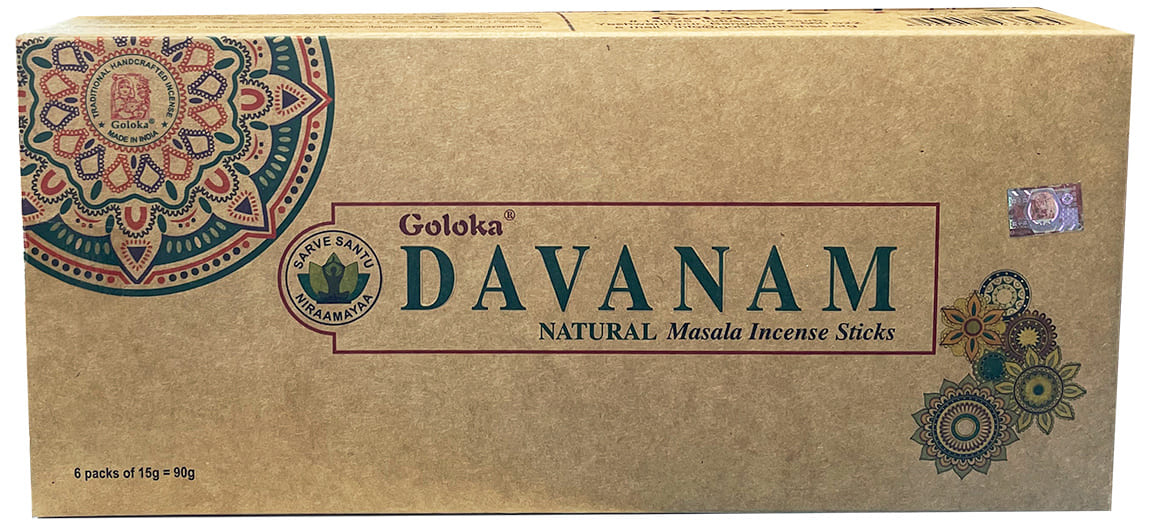 Goloka masala Naturalne kadzidło Davanam 6x15g