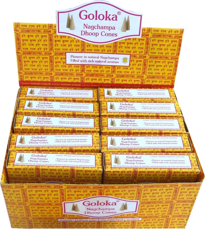 Stożki kadzidełka Goloka Nag Champa