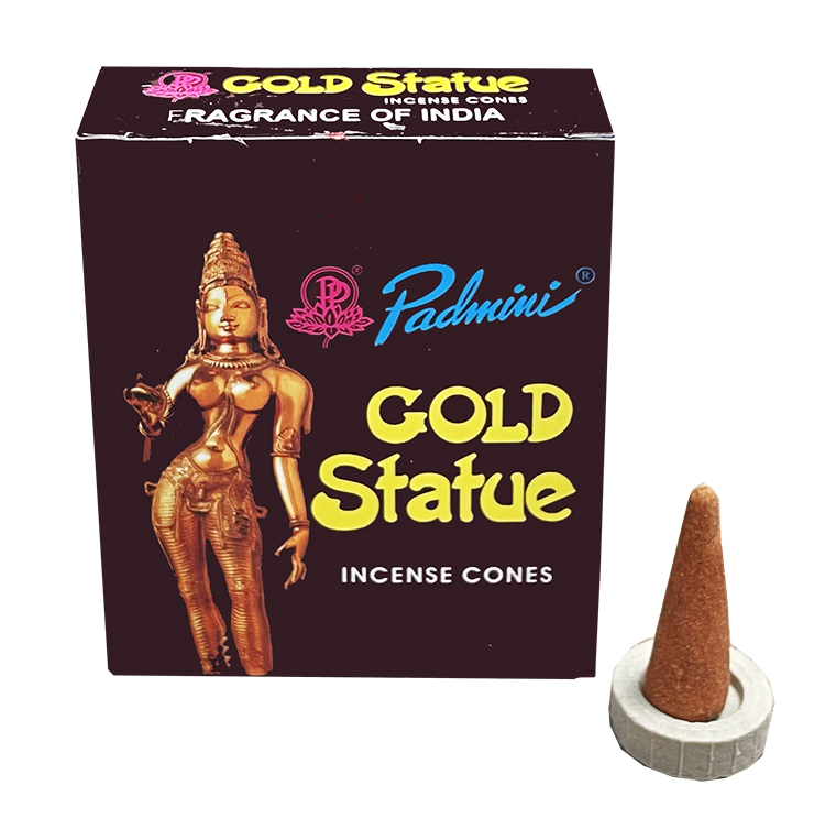 Kadzidełka w kształcie stożka Padmini Gold Statua