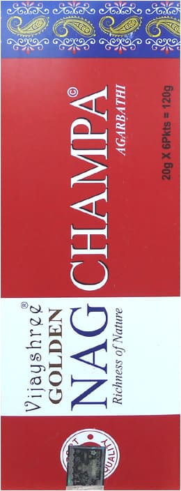 Kadzidło Vijayshree Golden Nag Champa Hexa 20g