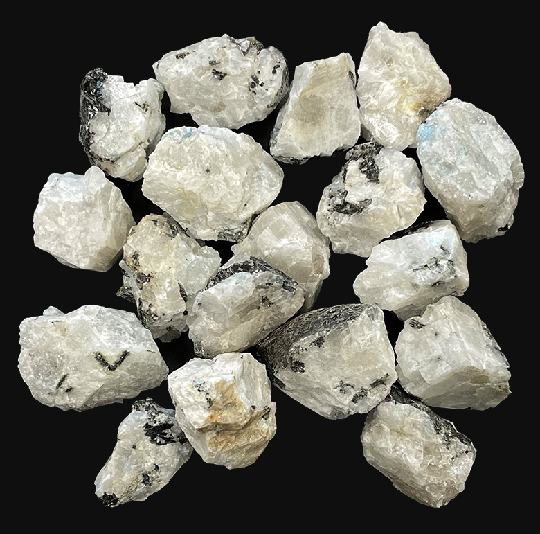 Kamień Księżycowy Biały Perysteryt surowy 500g