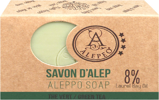 Mydło Aleppo z zieloną herbatą 8% 100g