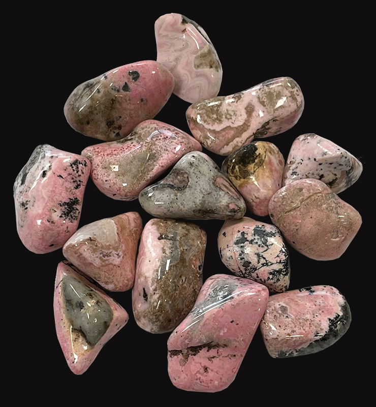 Rhodonite Peru AB kamienie spadające 250g