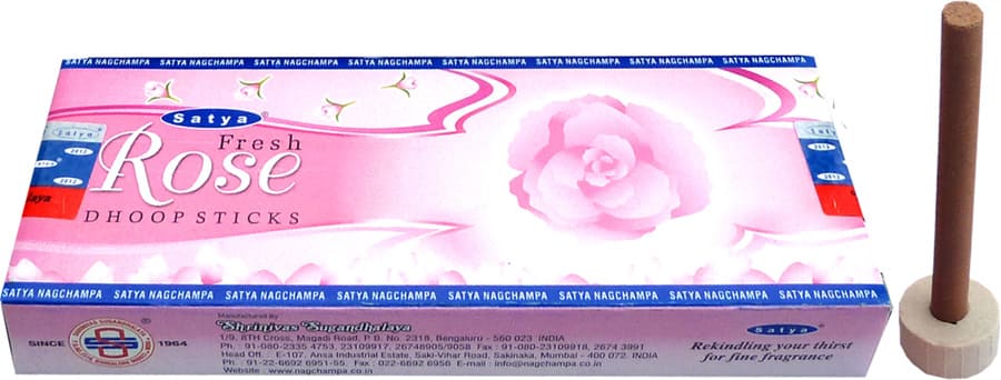 Satya Fresh Rose Kadzidełka Dhoop 24g