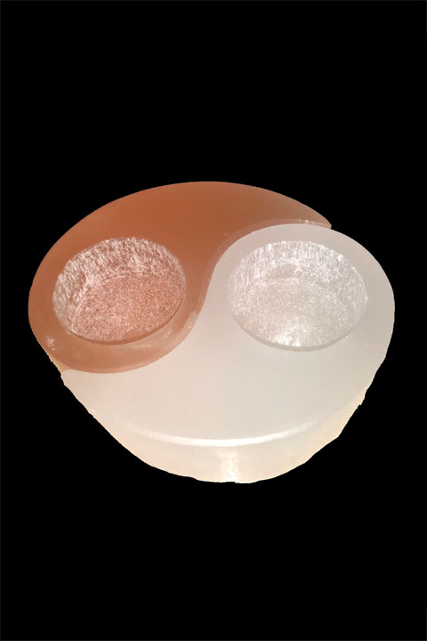 Świecznik Selenit Yin Yang 10 cm 700 g