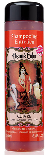 Zestaw 3 szamponów pielęgnujących Henna Color miedziany 250ml
