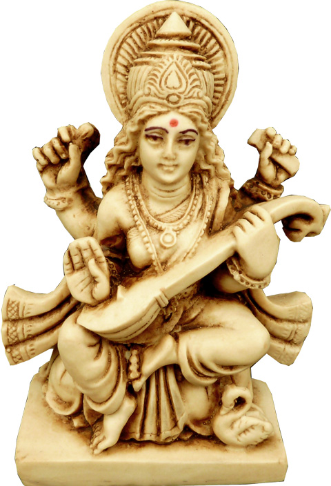 Posąg żywiczny Saraswati 11cm