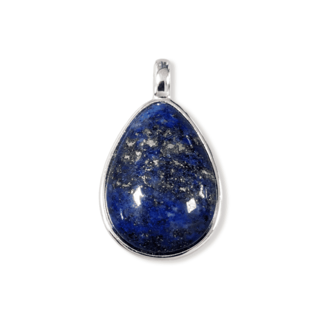 Pendentif Goutte Argent 925 Lapis Lazuli AA 23.5mm