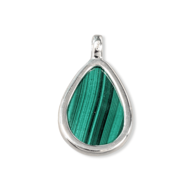 Pendentif Goutte Argent 925 Malachite AAA 23.5mm