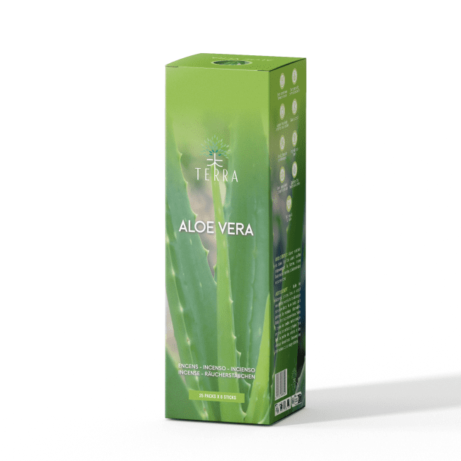 kadzidło i TERRA Kadzidło Aloe Verra 8 Bts bez węgla drzewnego 12gr