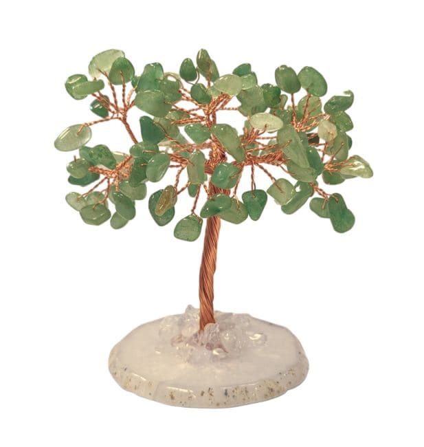 Arbre de Vie Aventurine Verte sur Agate 12-13cm