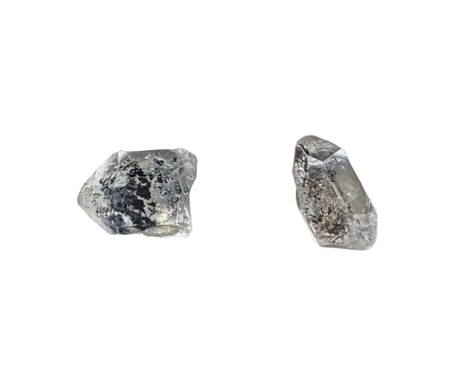 Kolczyki sztyfty z białą miedzią i diamentami Herkimer A
