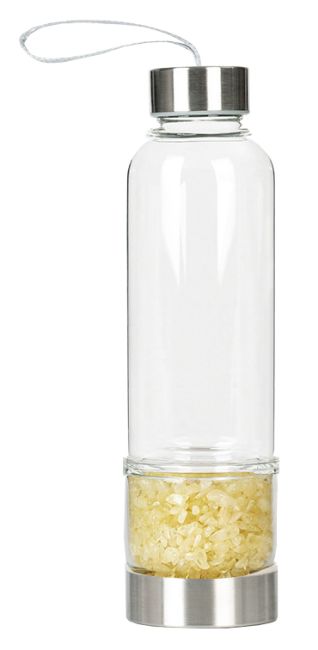 Butelka z kryształkami cytrynu