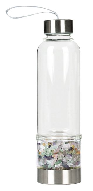 Butelka z kryształkami fluorytu