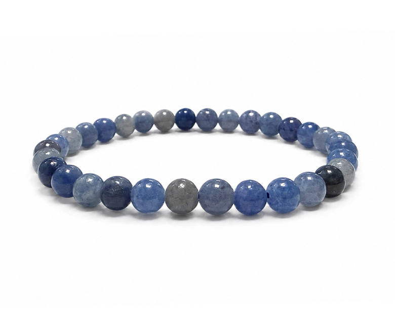 Pulseira de Aventurina Azul A contas 6mm