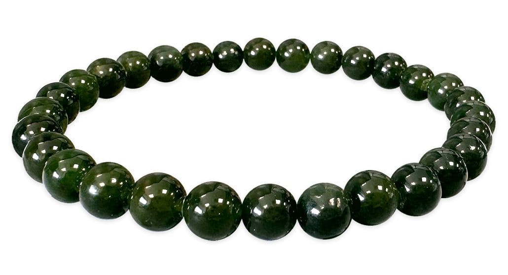 Bransoletka Jade Nephrite Canada AA + koraliki 6mm