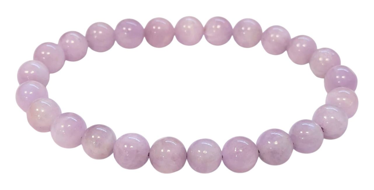 Bransoletka z kunzytu koraliki AA 7-8mm