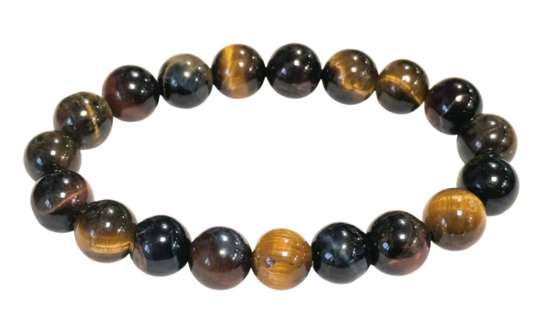 Bransoletka tygrysie oko multi A koraliki 10mm