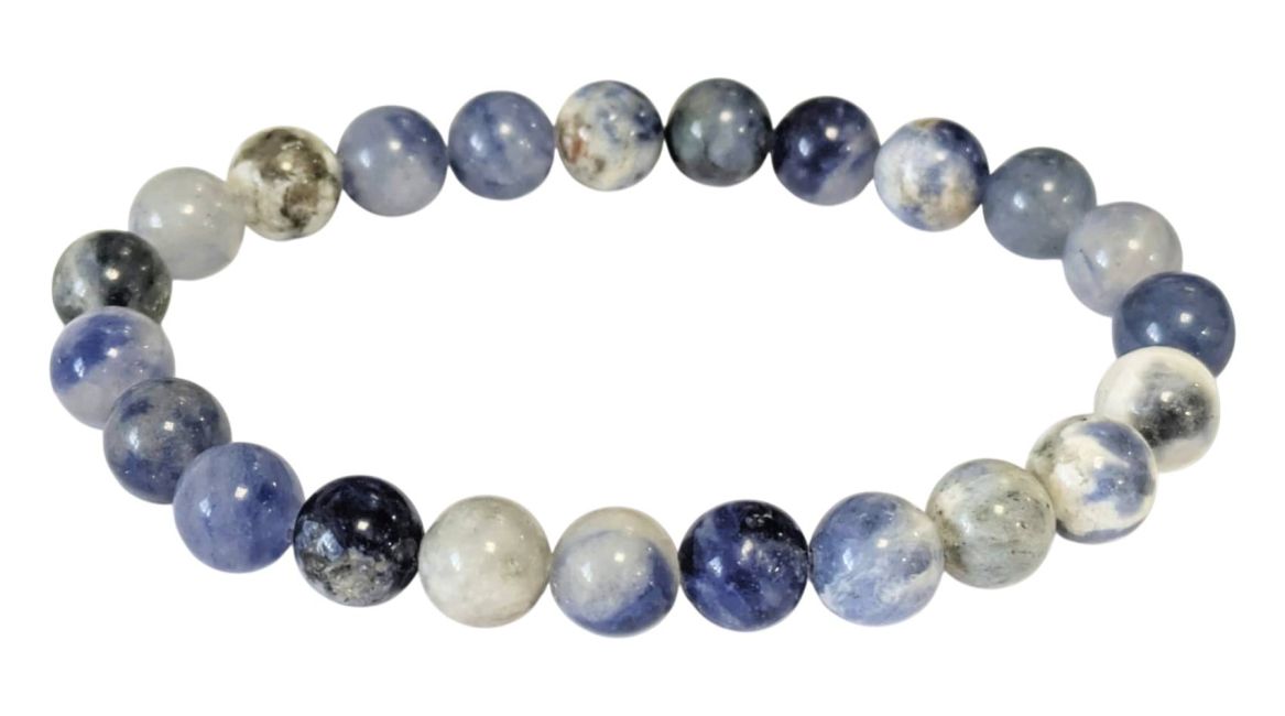 Bransoletka sodalitowa z koralikami 8mm
