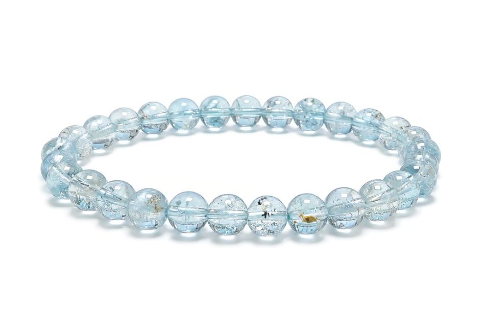 kadzidło i Bransoletka Niebieski Topaz AAA koraliki 6-7mm