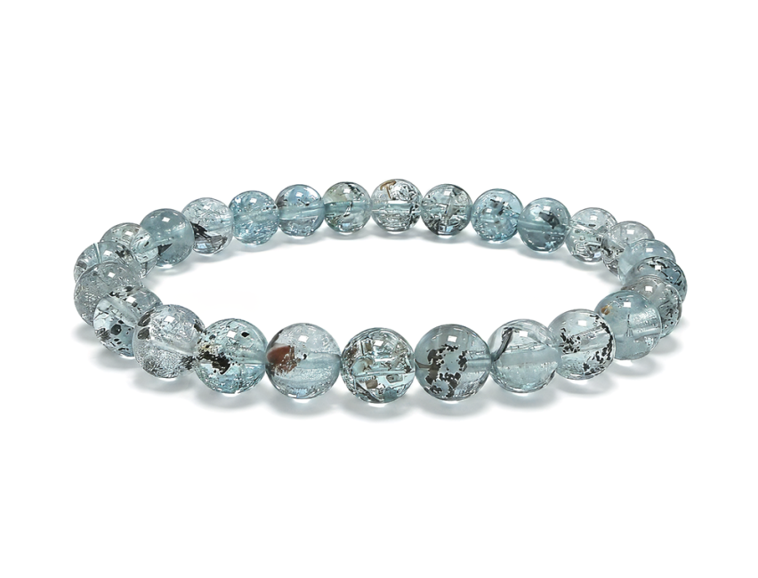 kadzidło i Bransoletka Niebieski Topaz AAA koraliki 6-7mm