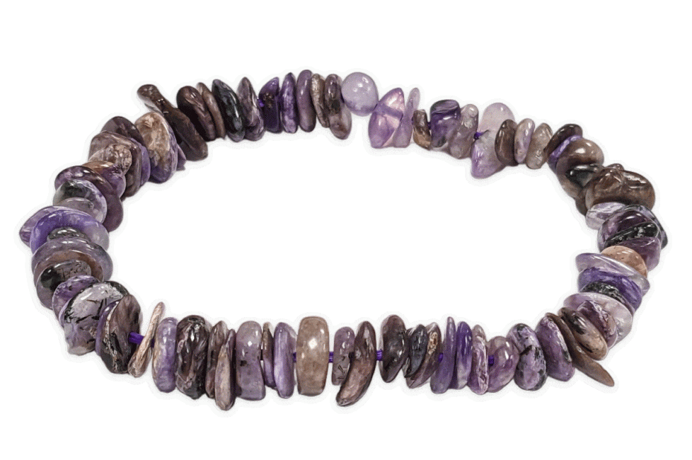 Bracelet Charoite AA chips 5-8mm