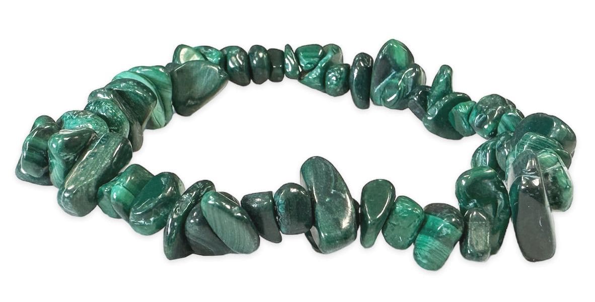 Bracelet Malachite A 5-8mm chips 18cm