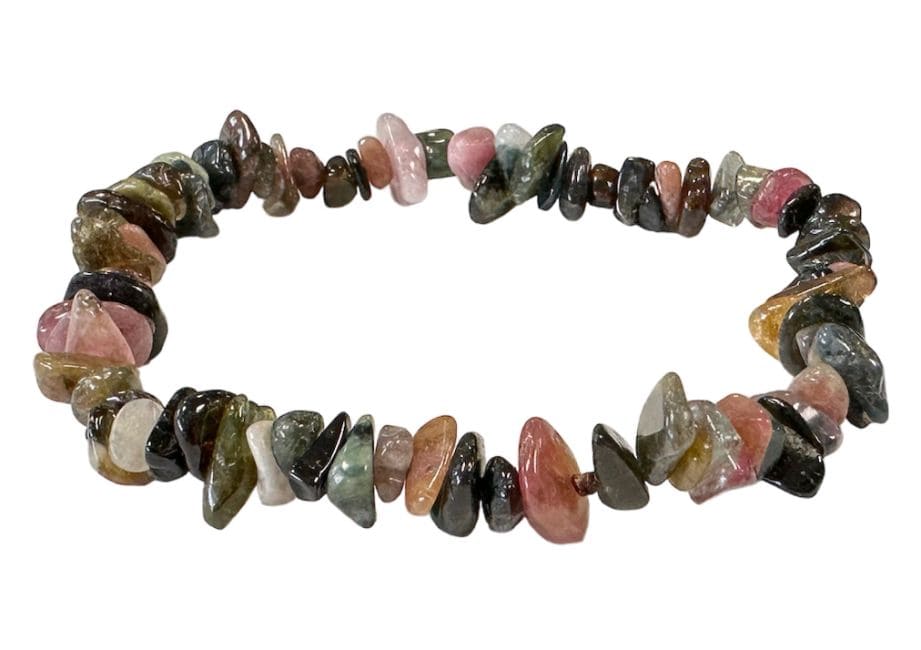 Bracelet Tourmaline multicolor A chips 18cm