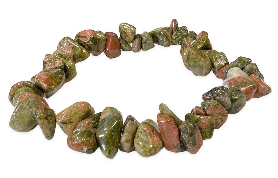 Bracelet Unakite chips 18cm