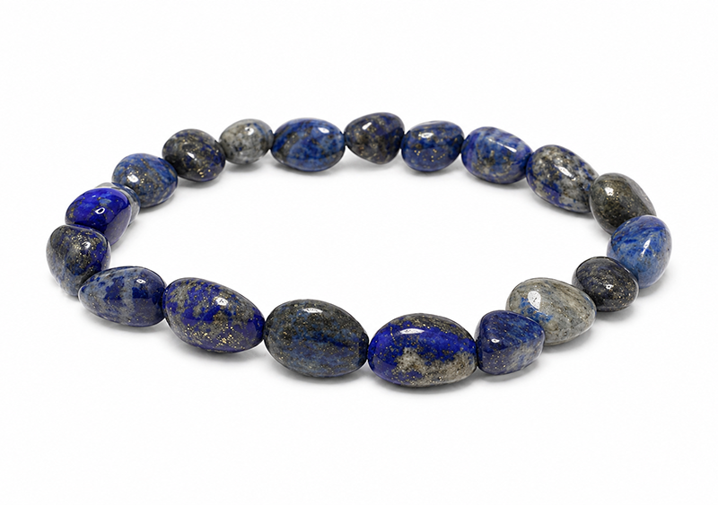 Bransoletka z kamieni otoczaków Lapis Lazuli A 6-8mm