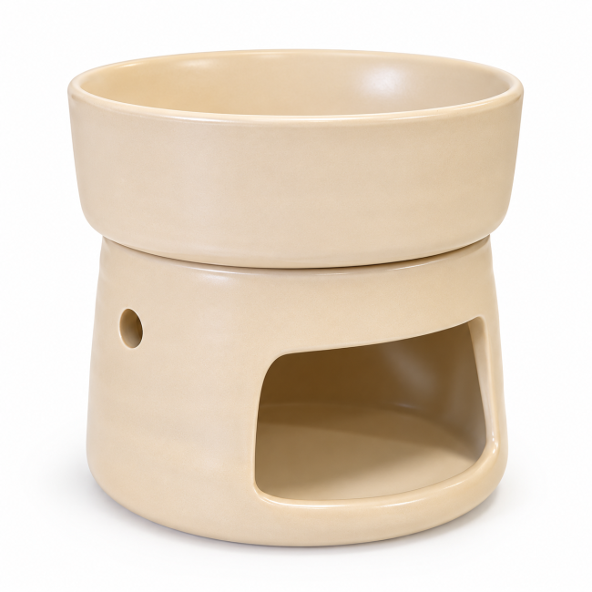 kadzidło i Jasnobeżowy Kadzielniczka Ceramiczna 9,3 cm
