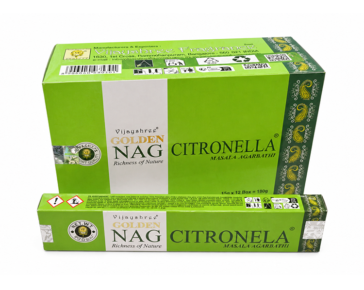 Kadzidełka Vijayshree Golden Citronella 15g