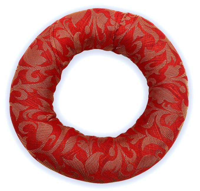 Czerwona okrągła poduszka na misę śpiewającą 15 cm