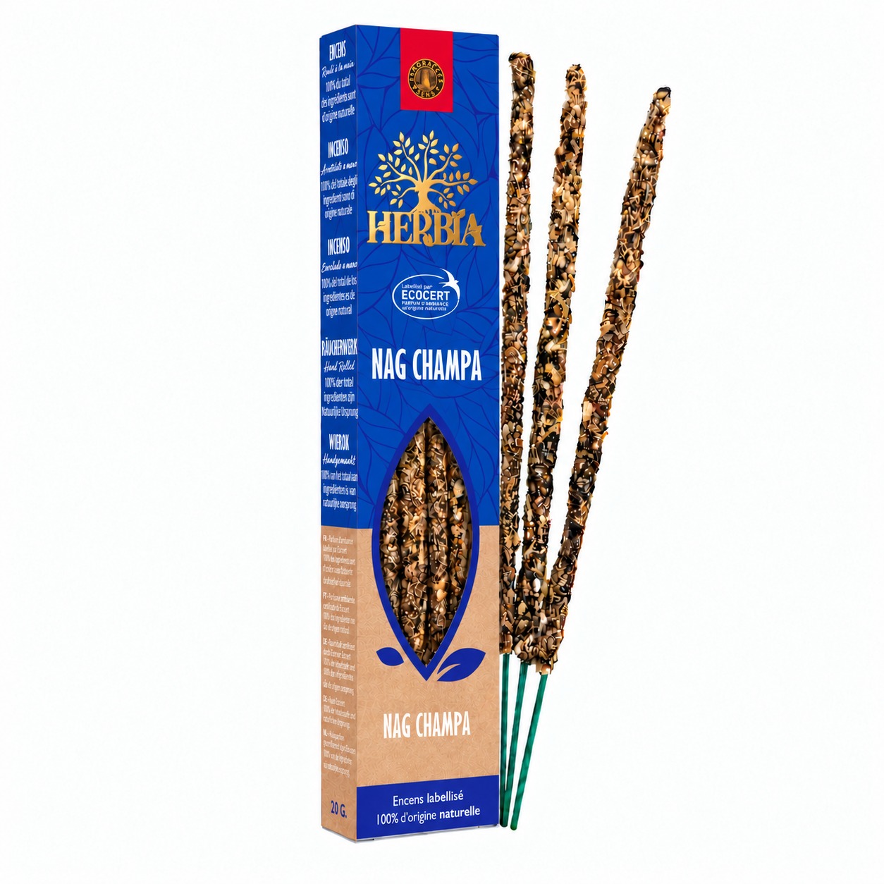 kadzidło i Kadzidło Smudge Ecocert Herbia Nag Champa 20g