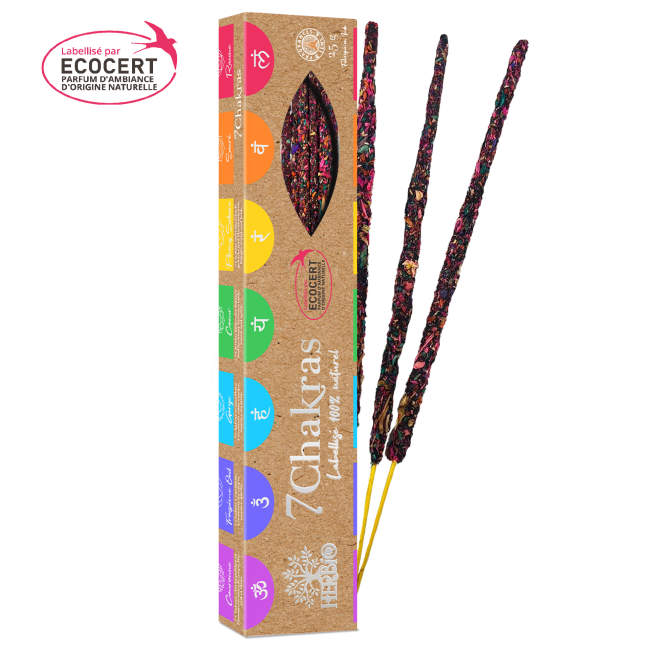 Herbio 7 Chakras Ecocert Kadzidełka w sztyfcie Fagot Stick 20g
