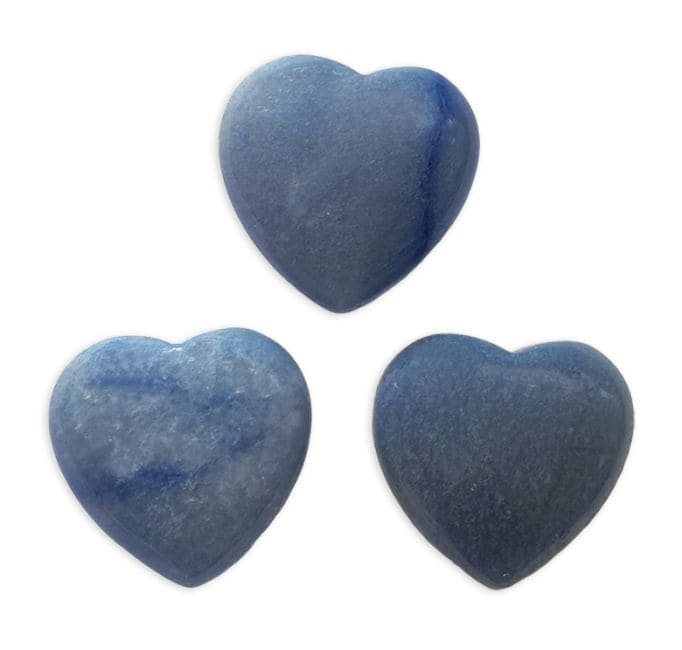 Coeur en Aventurine Bleue A 30mm x 3