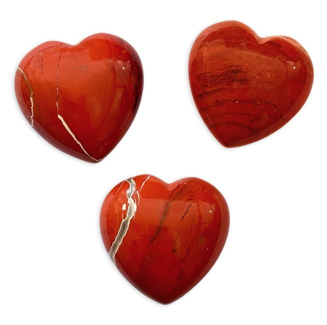 Serce z czerwonego jaspisu 30 mm x 3
