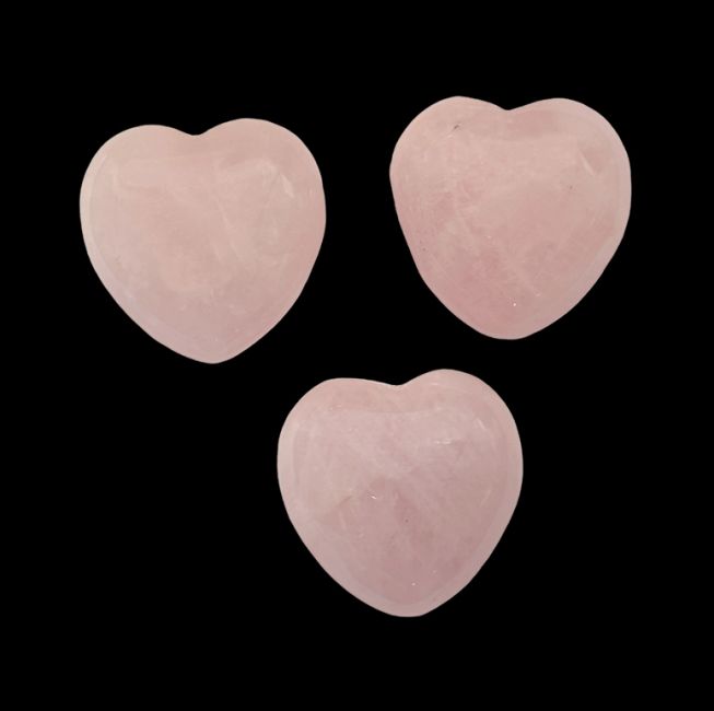 Serce z kwarcu różowego A 30 mm x 3