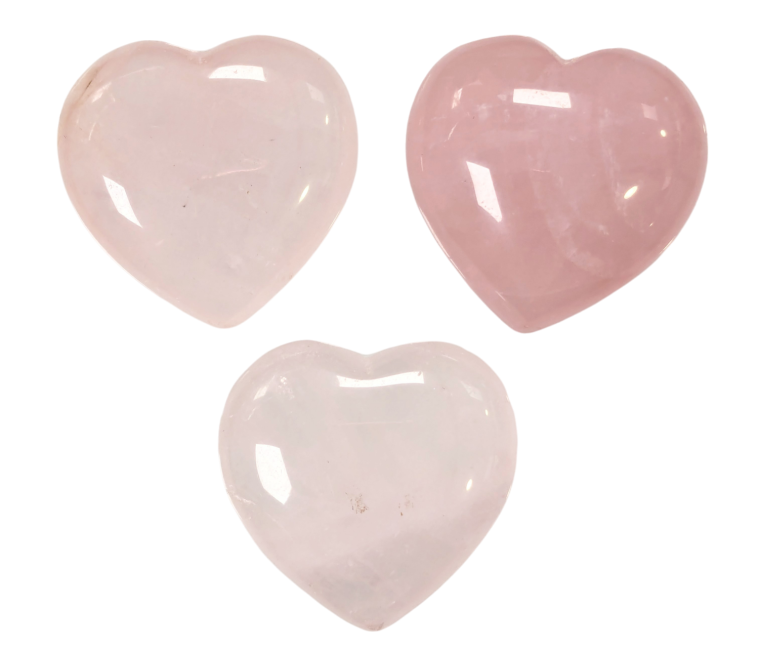 Serce z kwarcu różowego AA 40 mm x 3