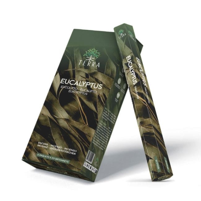 kadzidło i Kadzidło Terra Eucalyptus Hexa bez węgla drzewnego