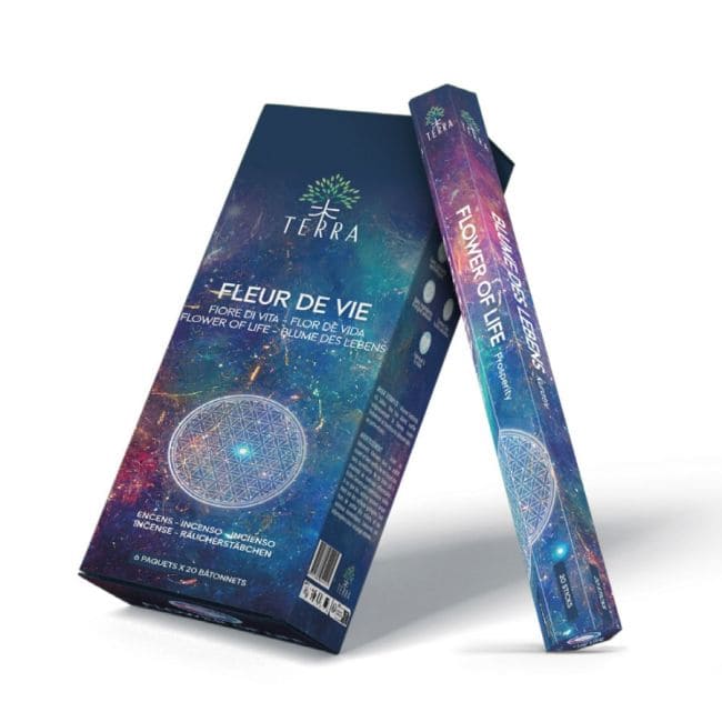 kadzidło i Kadzidło sześciokątne Terra Flower of Life bez węgla drzewnego