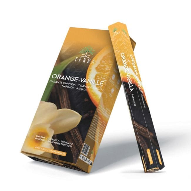 kadzidło i Kadzidło Terra Orange Vanilla Hexa bez węgla drzewnego 30gr